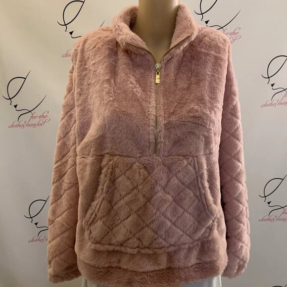 No Boundaries. Jr Size L (11-13). Super Soft Faux Fur Pink Pullover Jacket. B58 - Picture 1 of 8